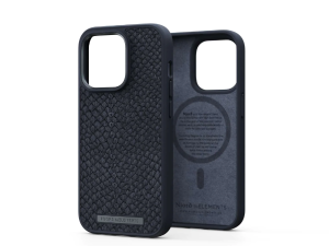 Njord Salmon Leather Magsafe Case iPhone 14 Pro Black