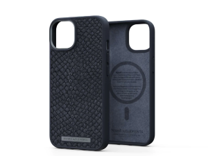 Njord Salmon Leather Magsafe Case iPhone 14 Black
