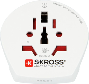 Skross Travel Plug World To Europe (Single For Dispenser)