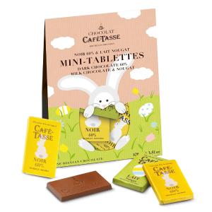 Pasen pakje met verschillende chocolade mini tabletten