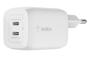 Belkin Wall Charger Power Delivery Dual USB-C 65W White
