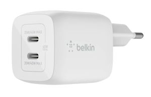 Belkin Wall Charger Power Delivery Dual USB-C 45W White
