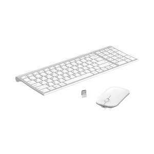 Mitone Wireless Keyboard + Wireless Mouse - Silver